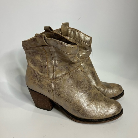 K9 Rocketdog gold boots western metallic party women’s size 8 - Picture 1 of 9
